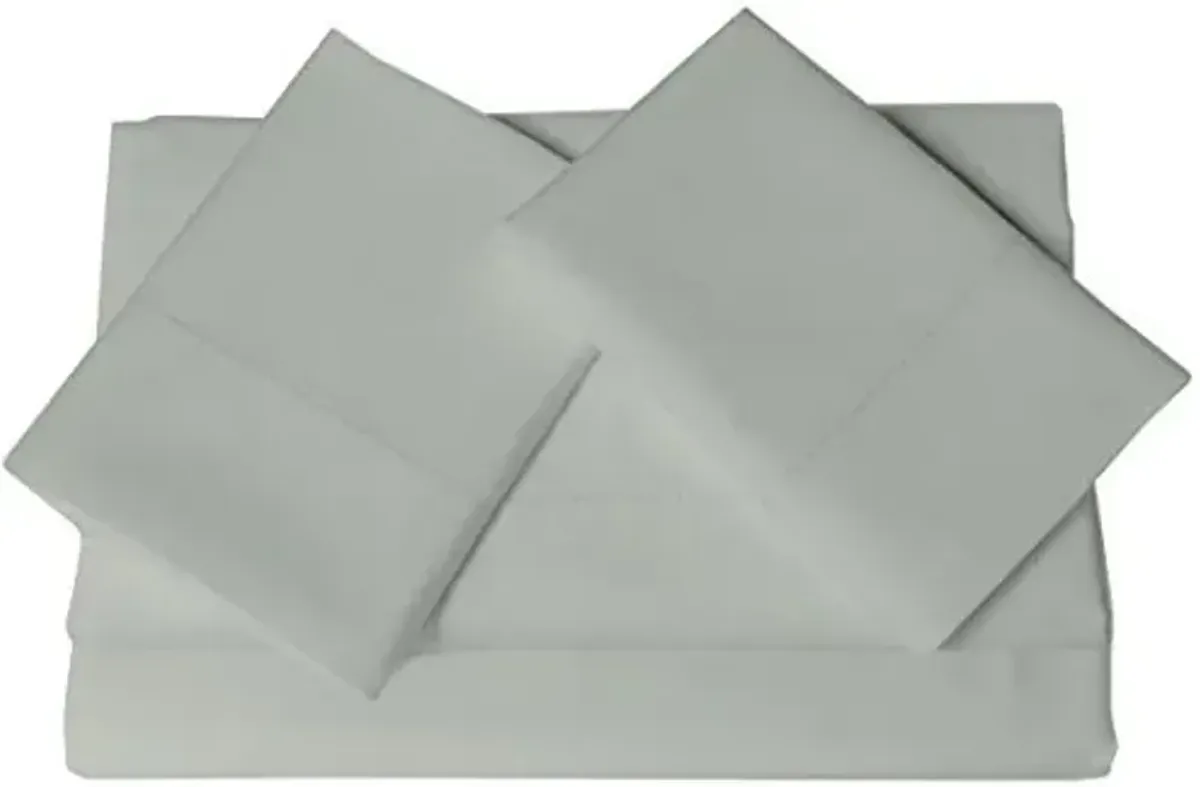 Tribeca Living Luxury 800 Thread Count California King Sheet Set, 100% Egyptian Cotton Sateen, Deep Pocket Sheets, Soft & Breathable, Elegant Hemstitched Design - Silver Grey