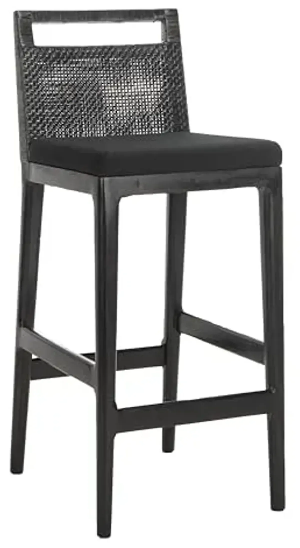 SAFAVIEH Darin Barstool, Black/Black