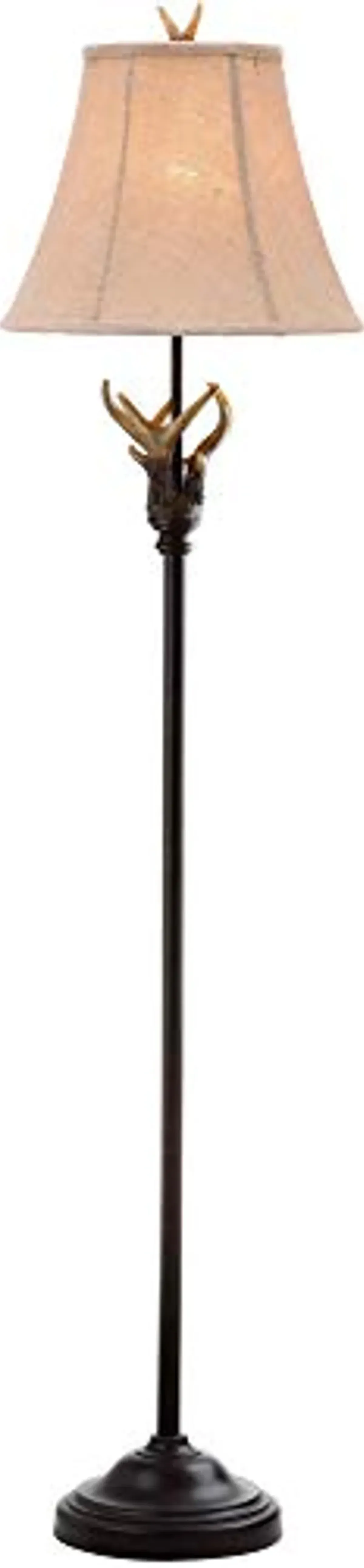 SAFAVIEH Lighting Collection Sundance Rustic Farmhouse Antler Brown 62-inch Standing Living Room Bedroom Home Office Floor Lamp (LED Bulb Included)