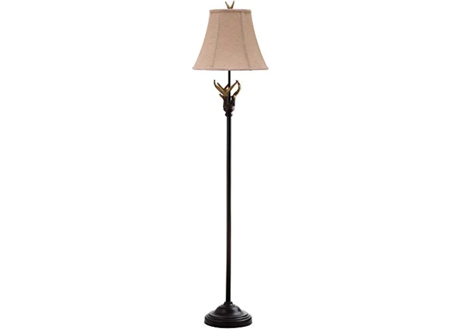 SAFAVIEH Lighting Collection Sundance Rustic Farmhouse Antler Brown 62-inch Standing Living Room Bedroom Home Office Floor Lamp (LED Bulb Included)