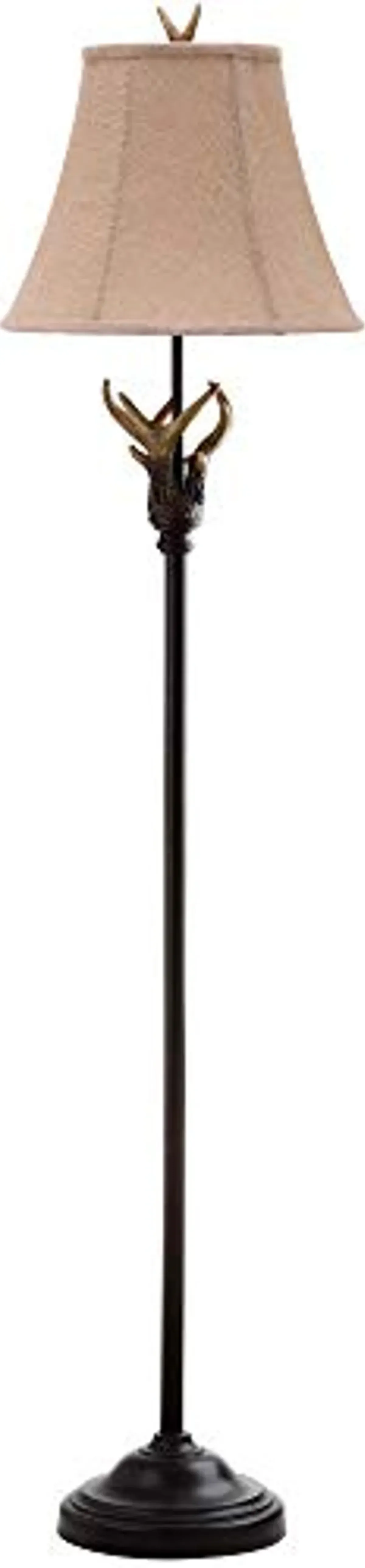 SAFAVIEH Lighting Collection Sundance Rustic Farmhouse Antler Brown 62-inch Standing Living Room Bedroom Home Office Floor Lamp (LED Bulb Included)