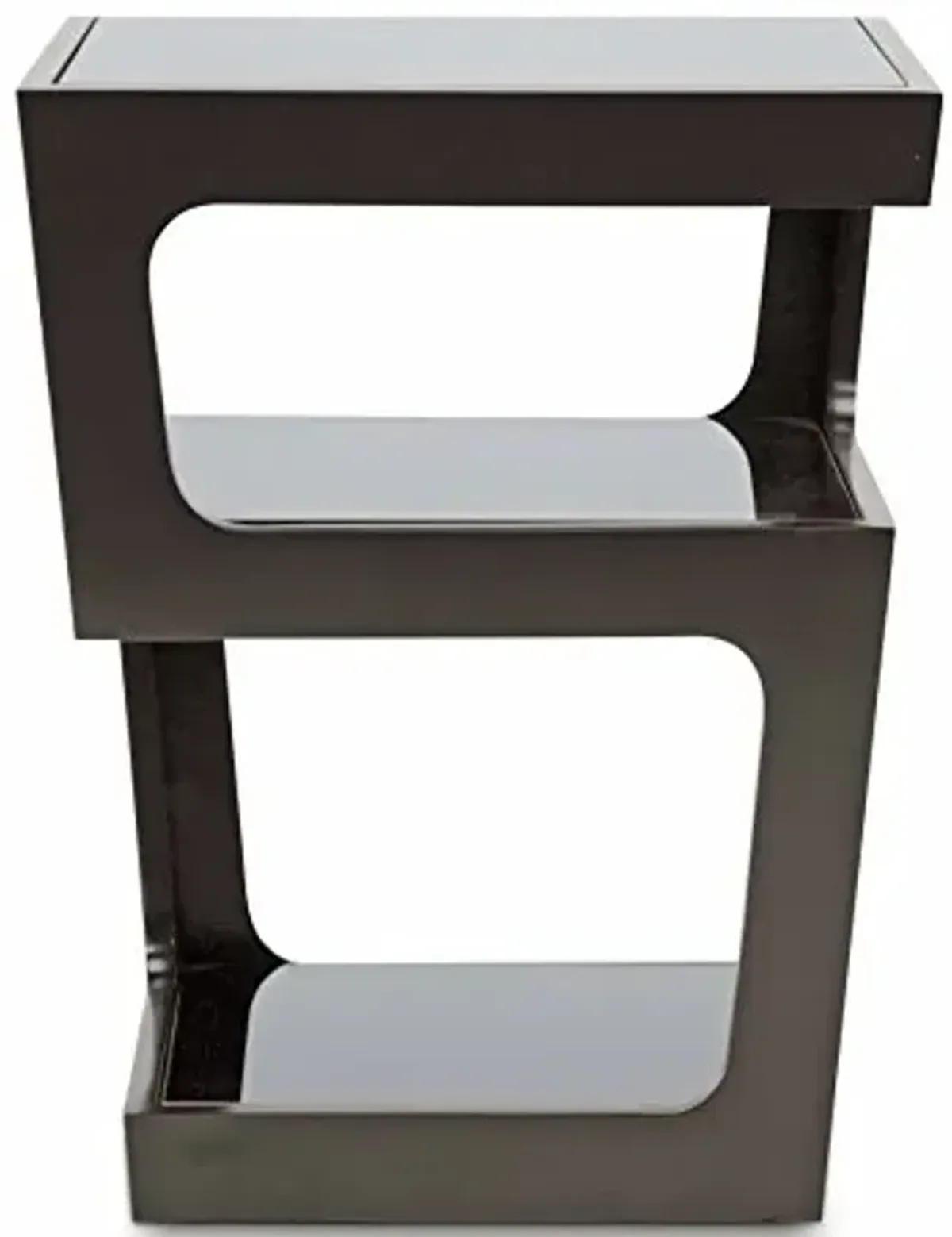 Baxton Studio Clara Modern End Table, 21.88" x 17" x 17", Black
