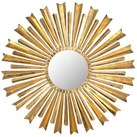 Safavieh Home Collection Golden Arrows Sunburst Mirror, Antique Gold