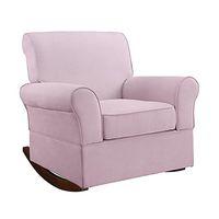 Baby Relax The Mackenzie Microfiber Plush Nursery Rocker Chair, Pink