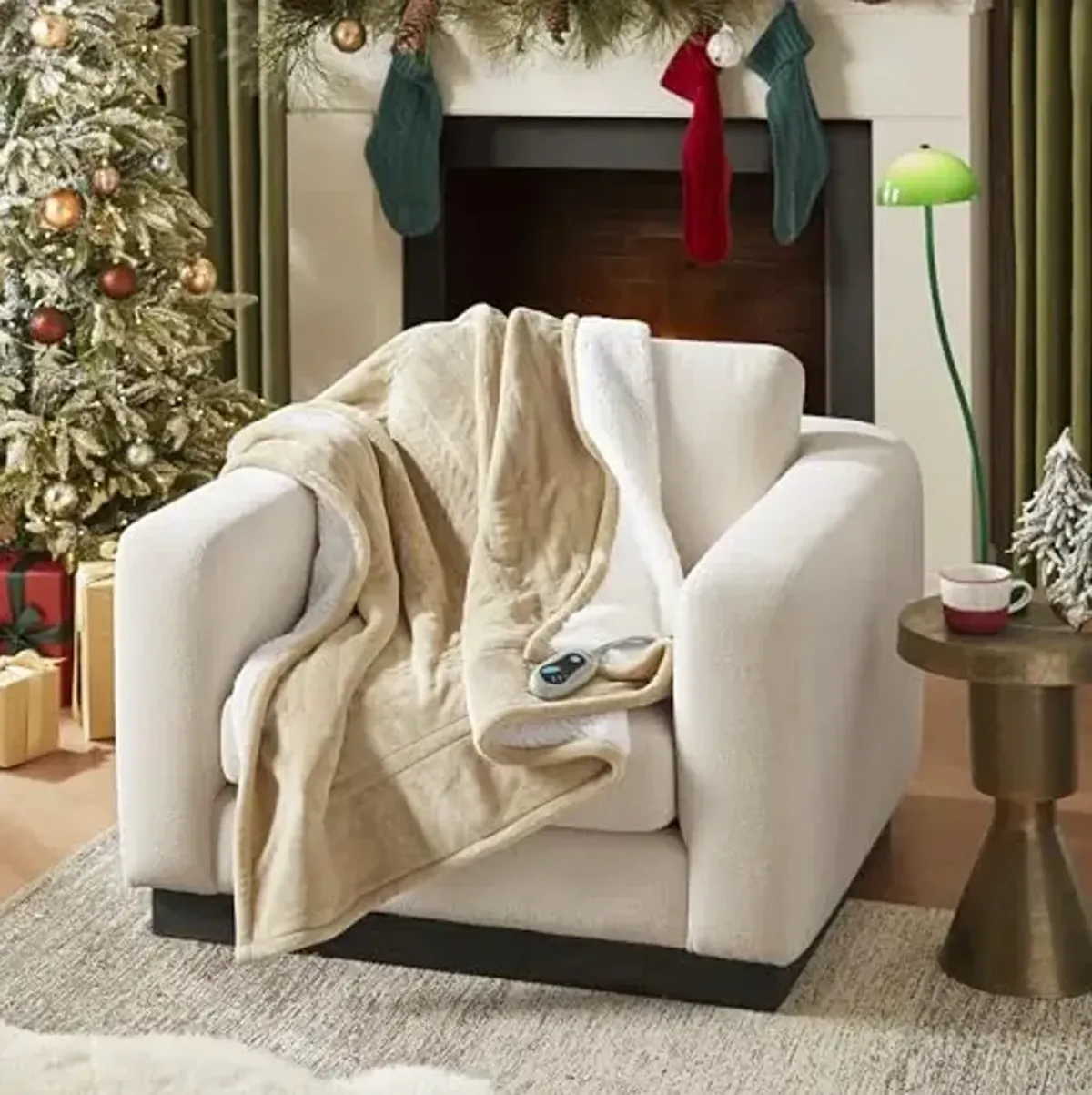 Beautyrest Twin Blanket with Tan Finish BR54-0381