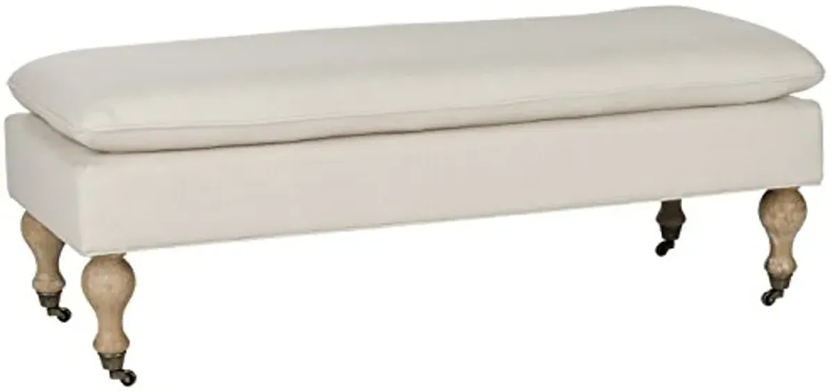 Safavieh Hudson Collection Hampton Pillowtop Bench, 0, Cream