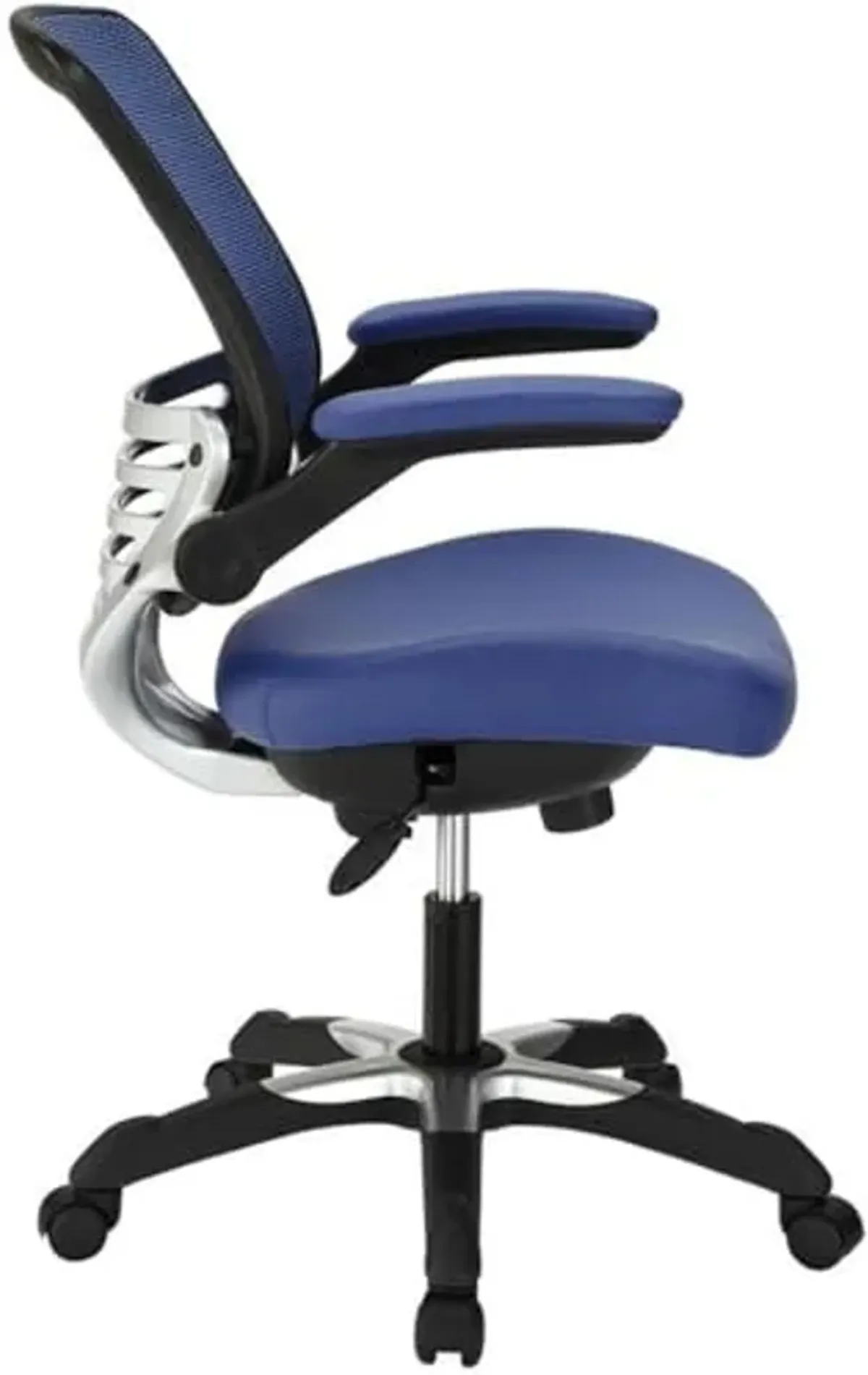 Modway Edge Modern Style Leatherette Office Chair in Blue Finish