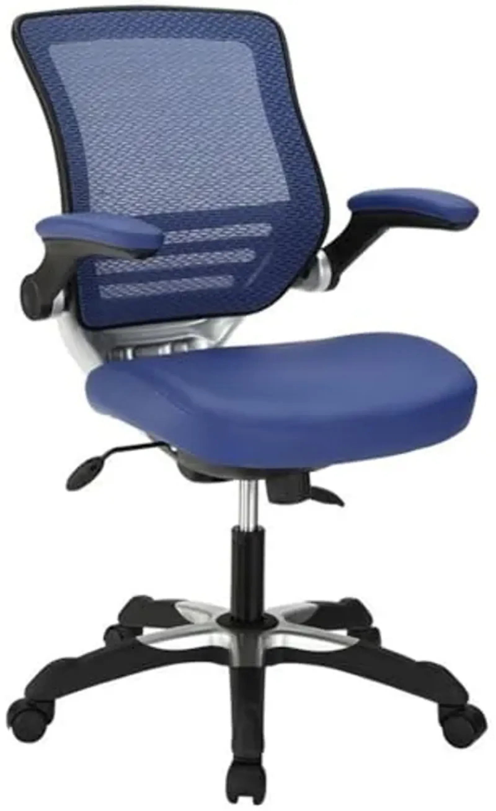 Modway Edge Modern Style Leatherette Office Chair in Blue Finish