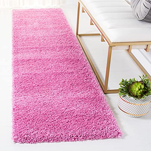 SAFAVIEH California Premium Shag Collection 2'3" x 11' Pink SG151 Non-Shedding Living Room Bedroom Dining Room Entryway Plush 2-inch Thick Runner Rug