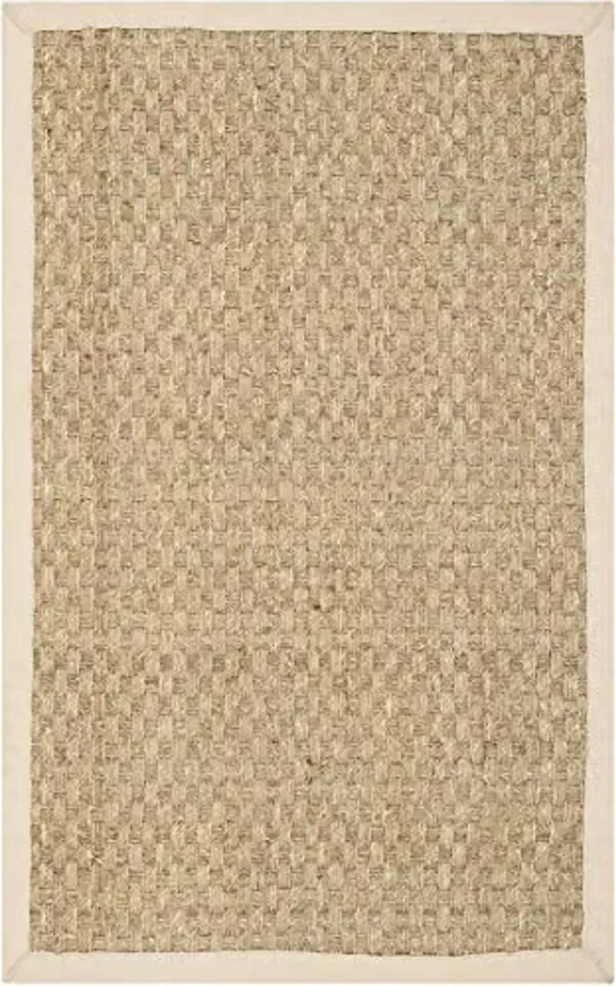 SAFAVIEH Area Rug 2x3 - Natural Fiber Collection - Natural & Beige, Seagrass, Basketweave Pattern with Border (NF114A)