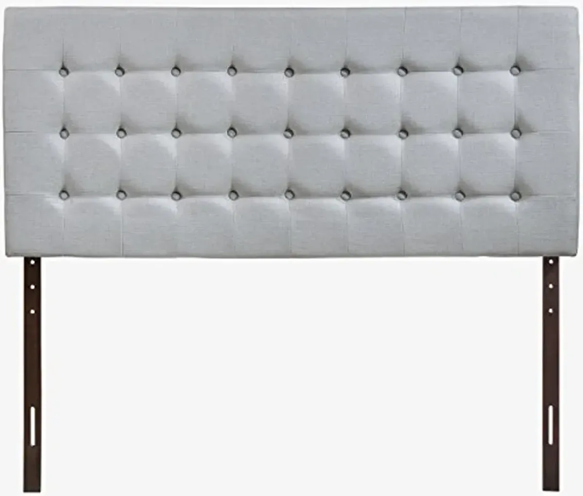 Modway Tinble Tufted Button Linen Fabric Upholstered Queen Headboard in Gray