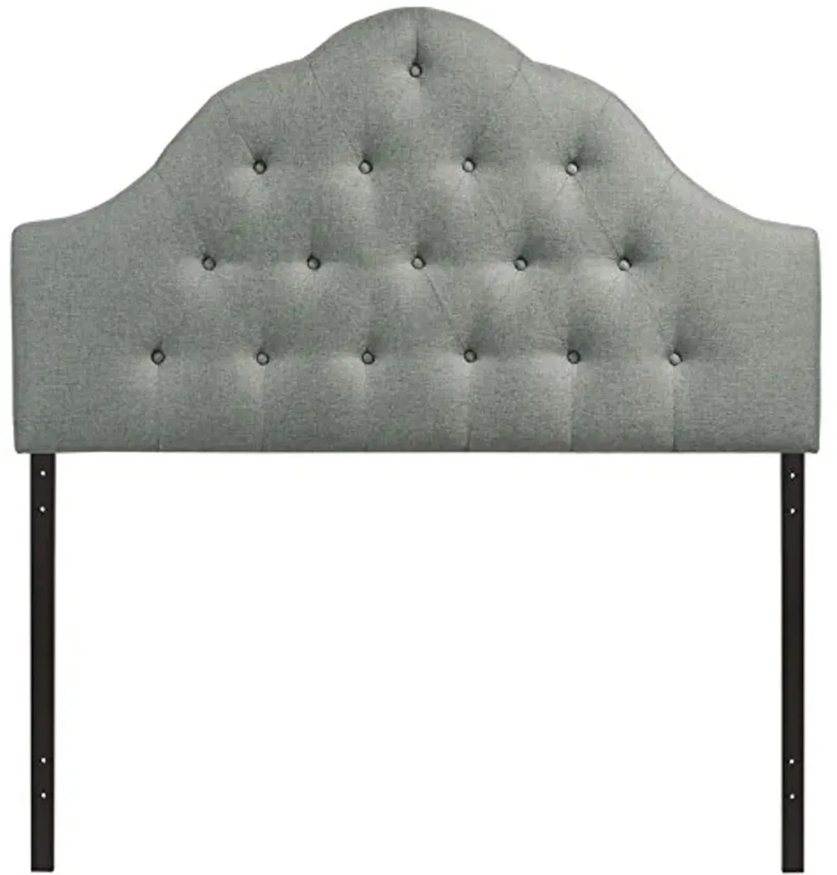 Modway Sovereign Tufted Button Linen Fabric Upholstered King Headboard in Gray