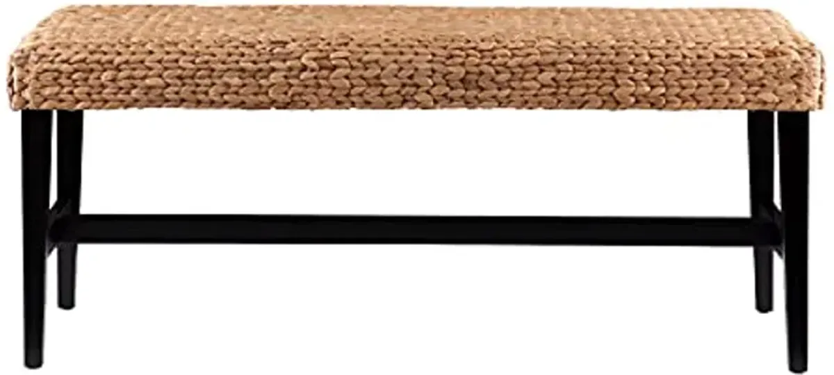 SEI Furniture Bench, Black, Natural