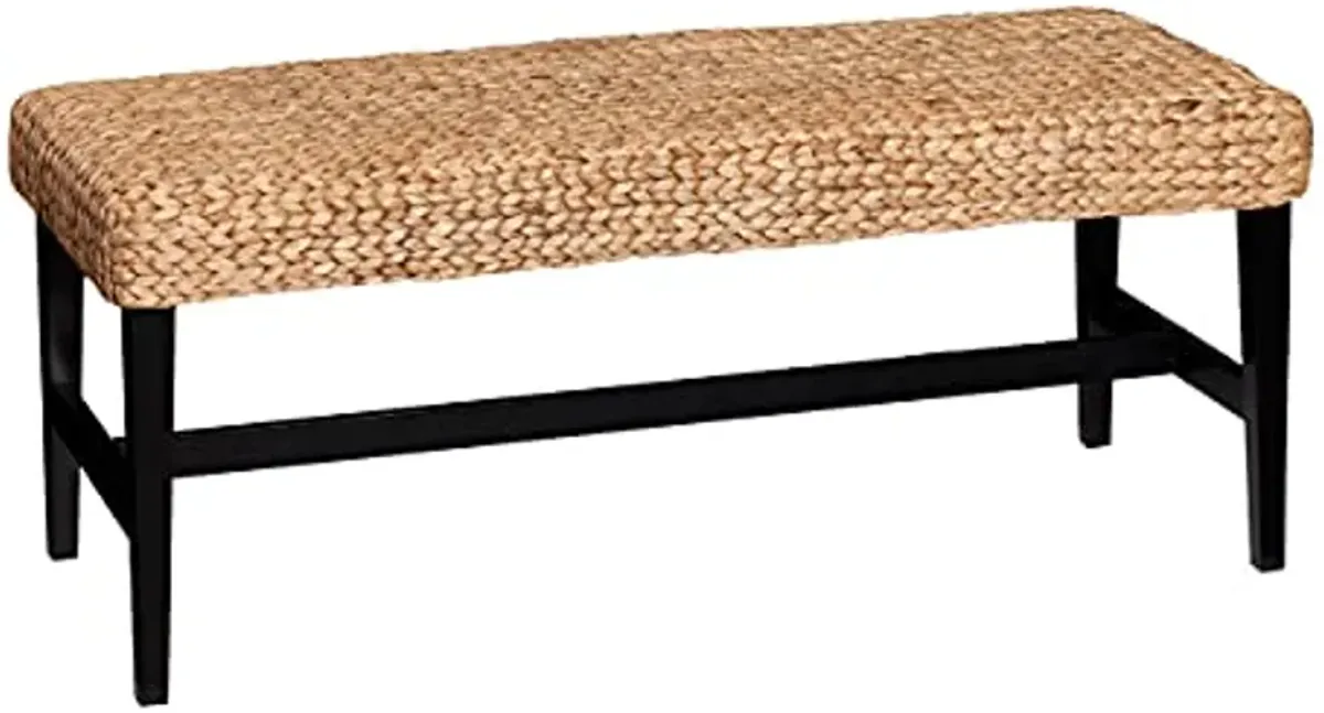 SEI Furniture Bench, Black, Natural