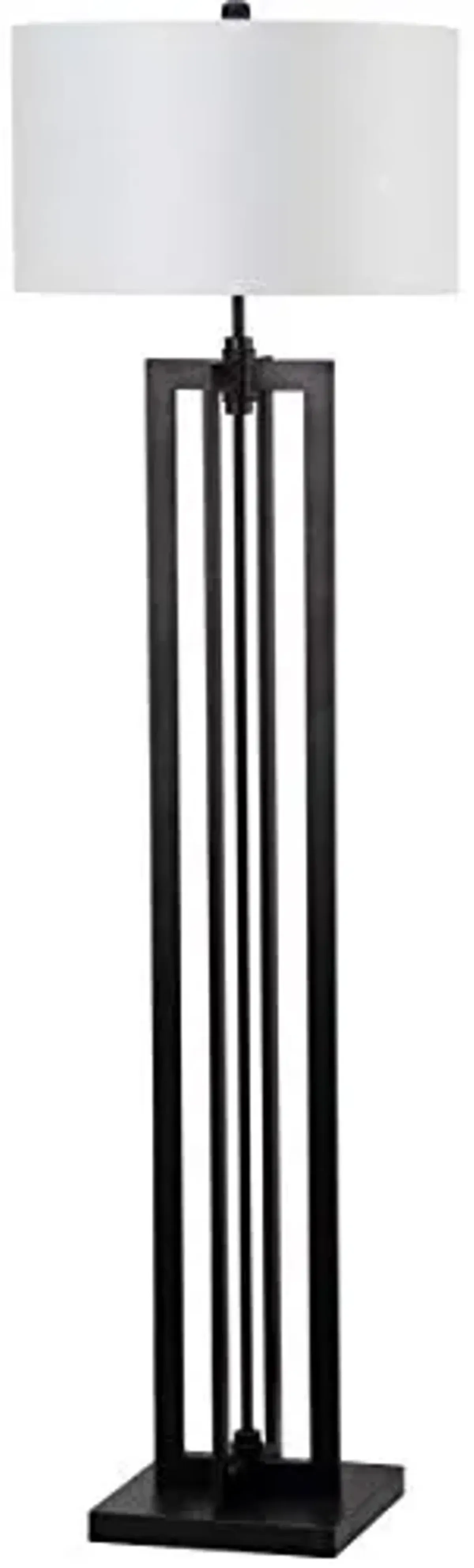 SAFAVIEH Lighting Collection Tanya Tower Modern Farmhouse Rustic Industrial Black 59-inch Living Room Bedroom Home Office Standing Floor Lamp (LED Bulb Included)