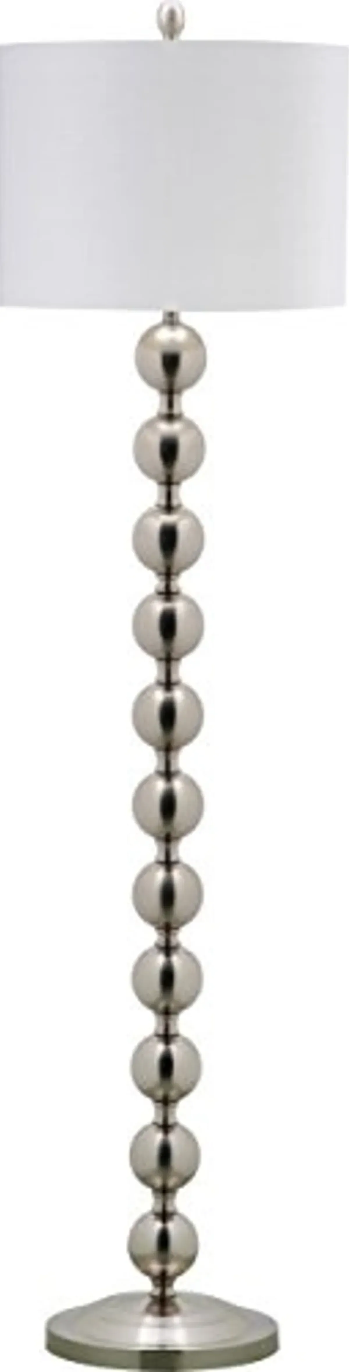 SAFAVIEH Lighting Collection Reflections Modern Farmhouse Stacked Ball Nickel 59-inch Living Room Bedroom Home Office Standing Floor Lamp (LED Bulb Included)