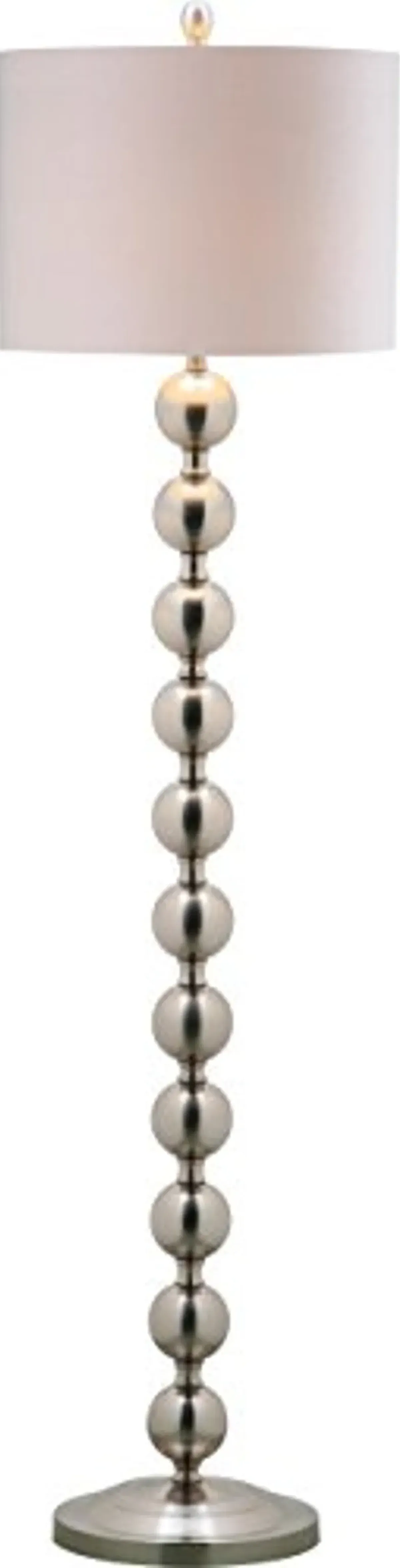 SAFAVIEH Lighting Collection Reflections Modern Farmhouse Stacked Ball Nickel 59-inch Living Room Bedroom Home Office Standing Floor Lamp (LED Bulb Included)