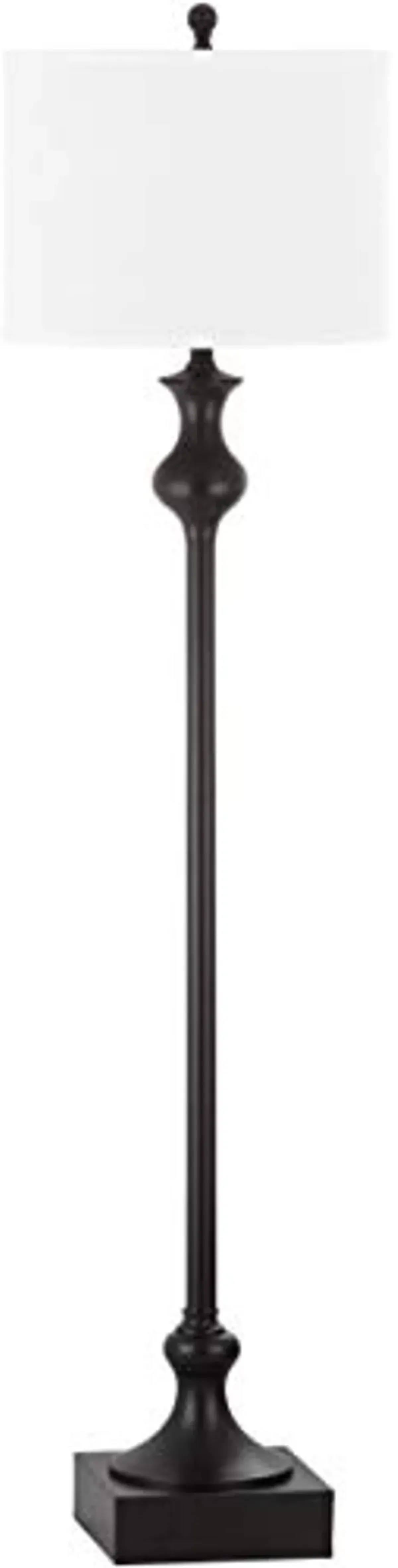 SAFAVIEH Lighting Collection Brewster Rustic Farmhouse Oil-Rubbed Bronze 62-inch Living Room Bedroom Home Office Standing Floor Lamp (LED Bulb Included)