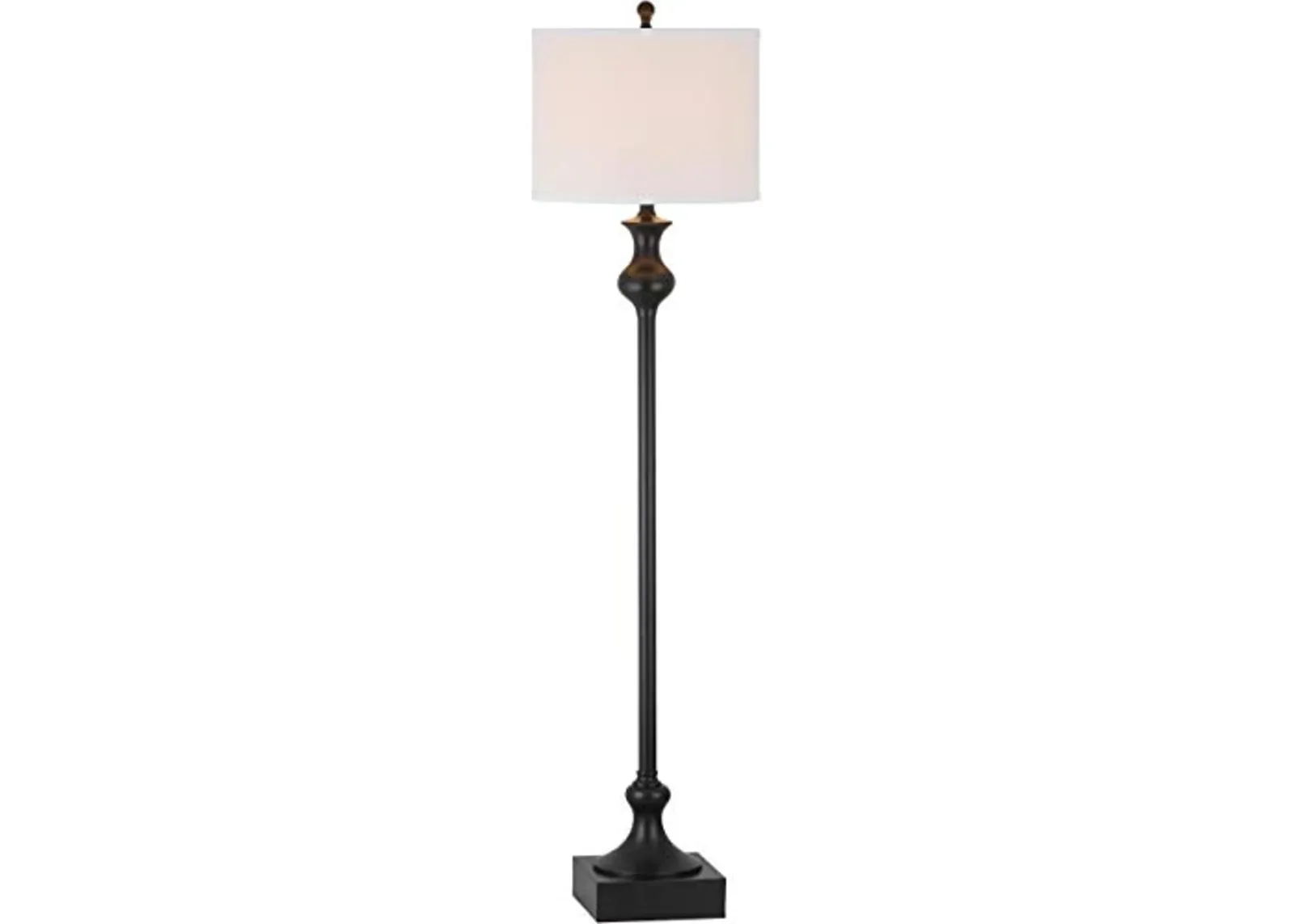 SAFAVIEH Lighting Collection Brewster Rustic Farmhouse Oil-Rubbed Bronze 62-inch Living Room Bedroom Home Office Standing Floor Lamp (LED Bulb Included)