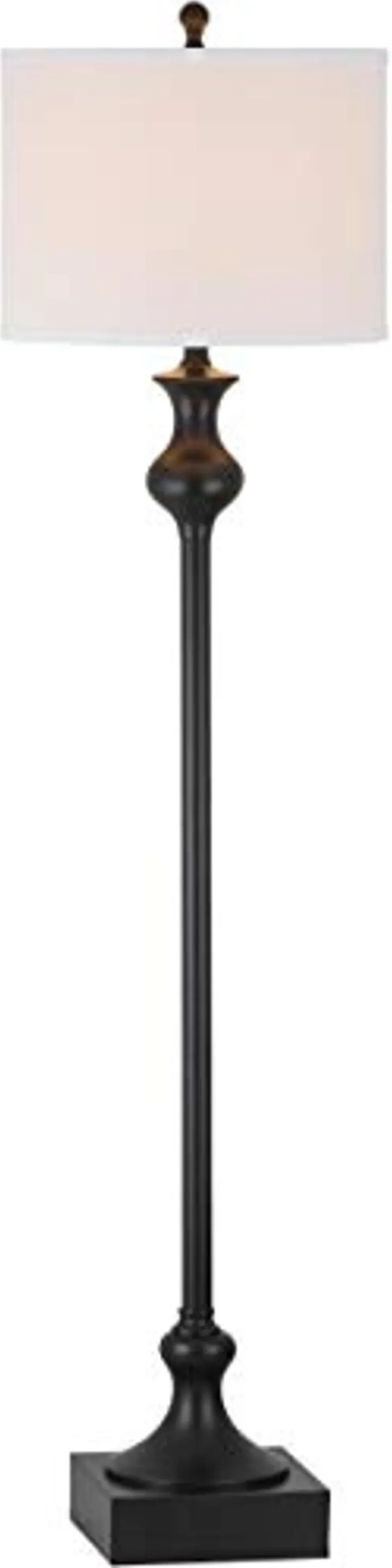 SAFAVIEH Lighting Collection Brewster Rustic Farmhouse Oil-Rubbed Bronze 62-inch Living Room Bedroom Home Office Standing Floor Lamp (LED Bulb Included)