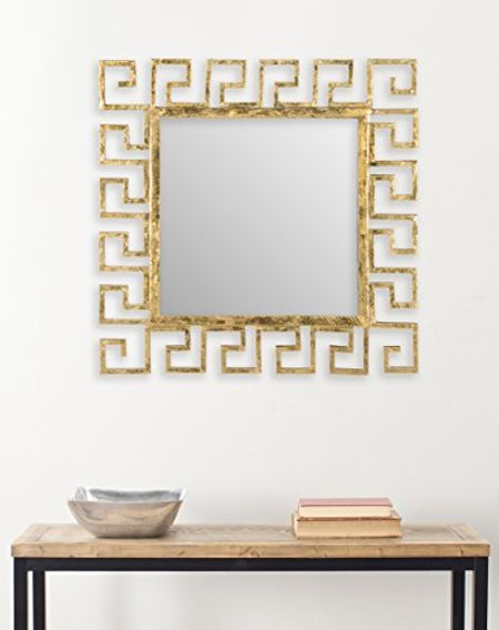 Safavieh Home Collection Calliope Greek Key Mirror, Antique Gold