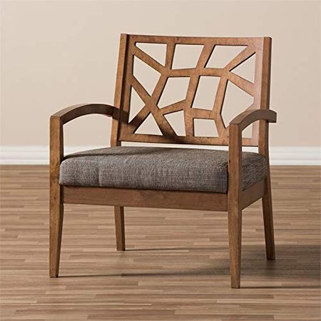 Baxton Studio Jennifer Lounge Chair, 20.625Lx27.625Wx32H, Gray