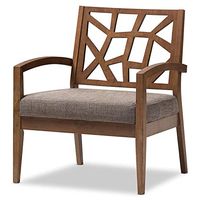 Baxton Studio Jennifer Lounge Chair, 20.625Lx27.625Wx32H, Gray