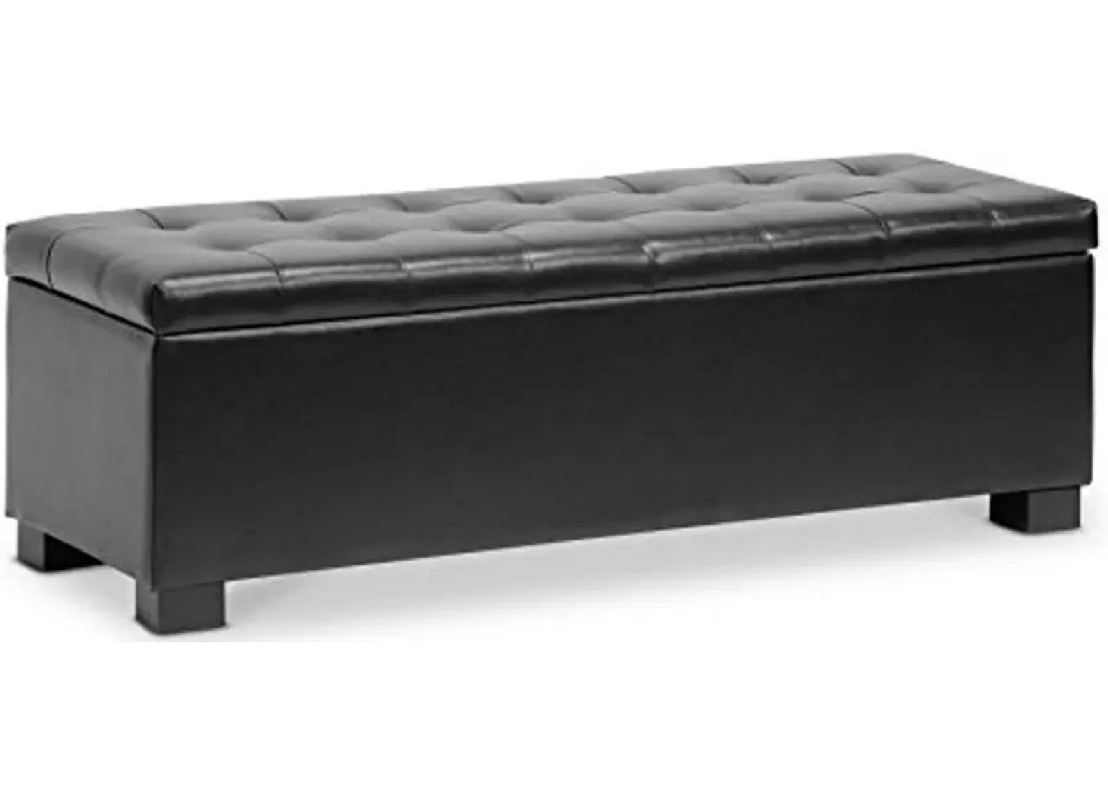 Baxton Studio Roanoke Ottoman, Black