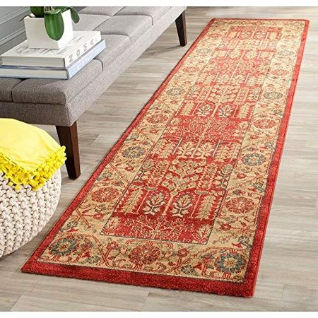 SAFAVIEH Mahal Collection 9' x 12' Navy Natural MAH697E Traditional Oriental Non-Shedding Living Room Bedroom Dining Home Office Area Rug