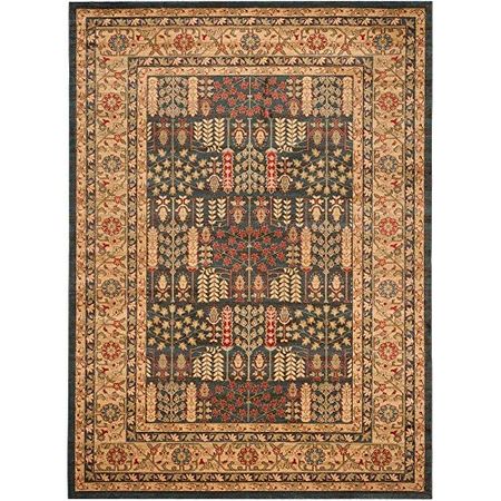 SAFAVIEH Mahal Collection 9' x 12' Navy Natural MAH697E Traditional Oriental Non-Shedding Living Room Bedroom Dining Home Office Area Rug