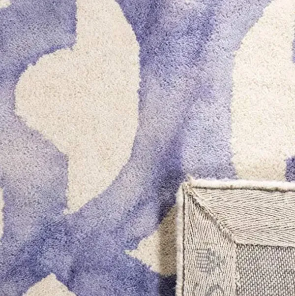 SAFAVIEH Dip Dye Collection 2' x 3' Ivory/Blue DDY717A Handmade Watercolor Premium Wool Accent Rug