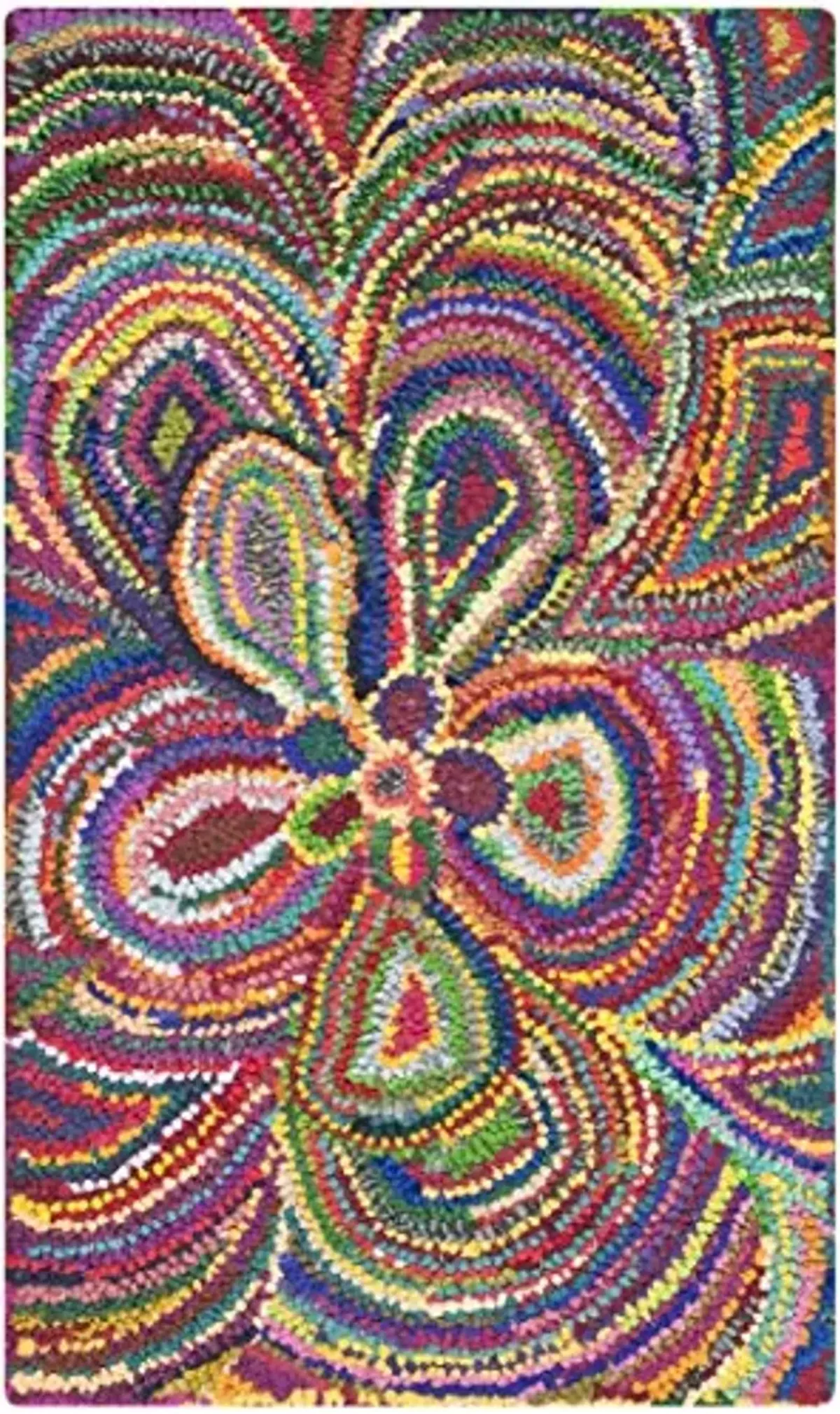 SAFAVIEH Nantucket Collection Accent Rug - 2'3" x 5', Multi, Handmade Boho Abstract Cotton, Ideal for High Traffic Areas in Entryway, Living Room, Bedroom (NAN445A)