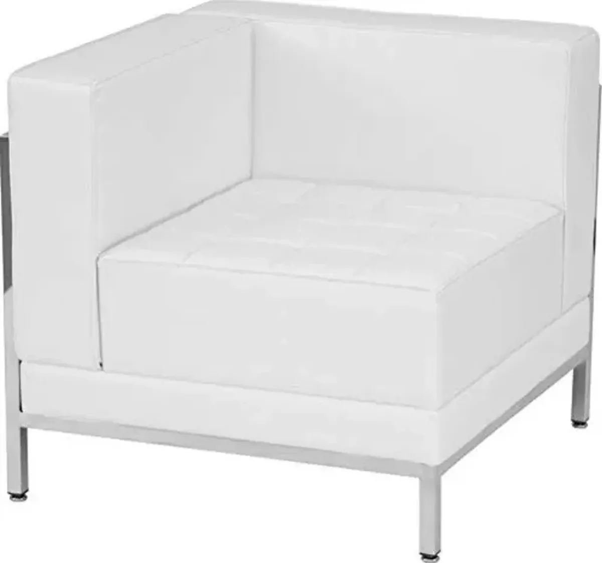 Flash Furniture Hercules Imagination Series LeatherSoft Sofa Ganging Clips, 5, 17 Piece Set, Melrose White