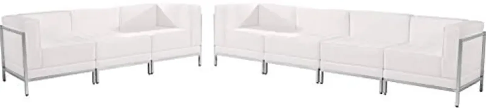 Flash Furniture HERCULES Imagination Series White LeatherSoft Sofa Set, 5 Pieces