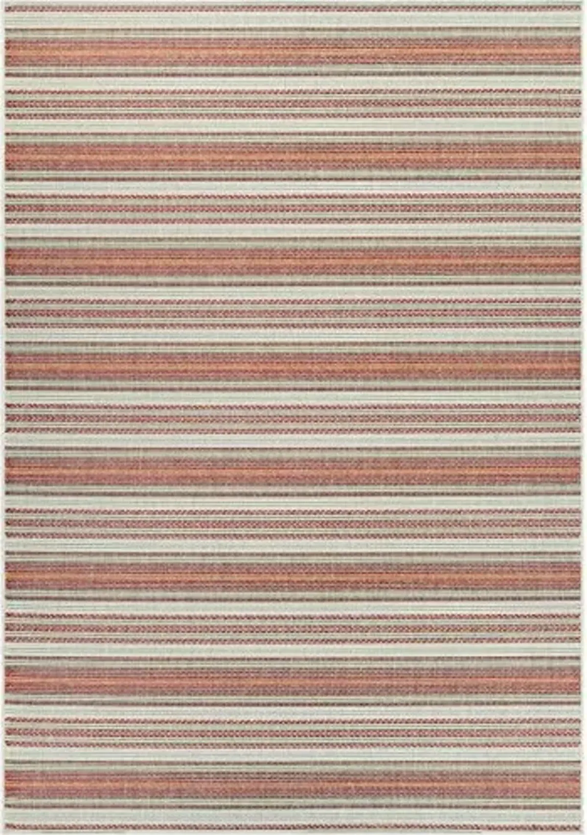 Couristan Monaco Outdoor Area Rug - Marbella 2' x 3'7" in Coral, Ivory, and Pewter, Durable, Hose Washable, Flatwoven Floor Covering for Patio, Mudroom Or Kitchen Decor