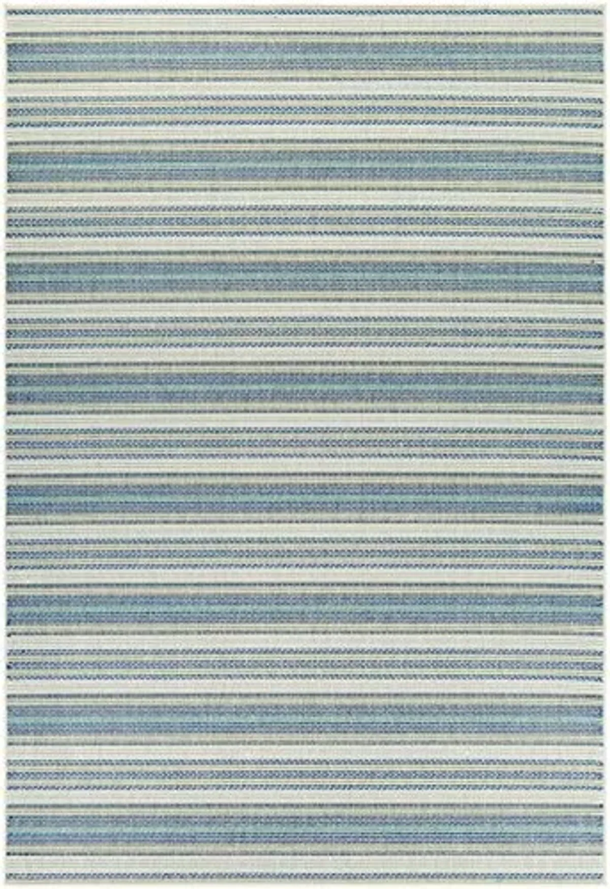 Couristan Monaco Outdoor Area Rug - Marbella 5'3" x 7'6" in Ivory, Sand, and Azure Blue, Durable, Hose Washable, Flatwoven Floor Covering for Patio, Mudroom Or Kitchen Decor
