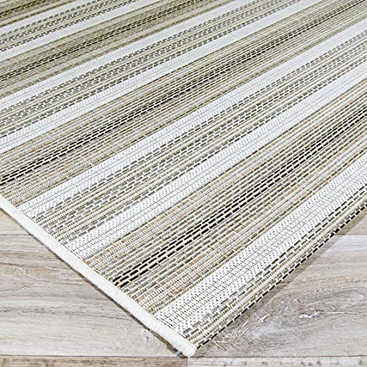 Couristan Monaco Indoor/Outdoor Area Rug for Patios, Decks, Kitchens, and Bathrooms, All-Weather, Pet-Friendly and Easy to Clean, Marbella Pattern in Ivory-Sand, 2'3" x 7'10" Runner