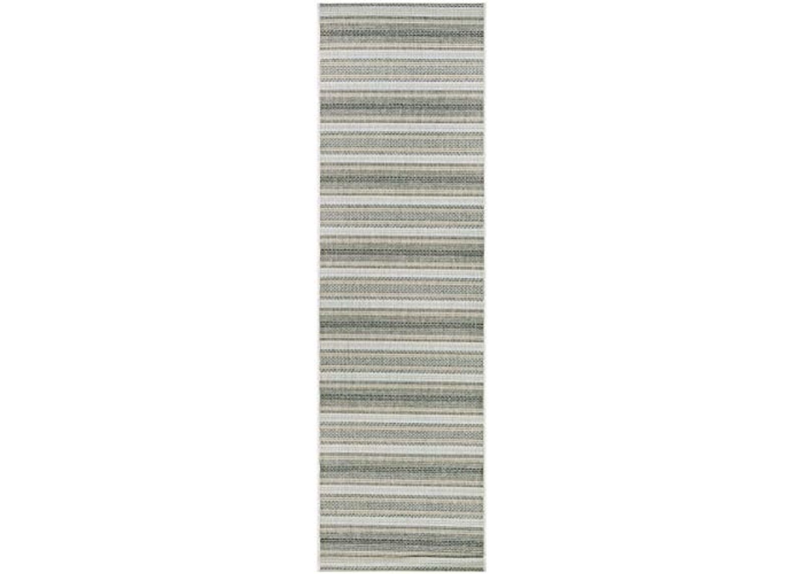 Couristan Monaco Indoor/Outdoor Area Rug for Patios, Decks, Kitchens, and Bathrooms, All-Weather, Pet-Friendly and Easy to Clean, Marbella Pattern in Ivory-Sand, 2'3" x 7'10" Runner