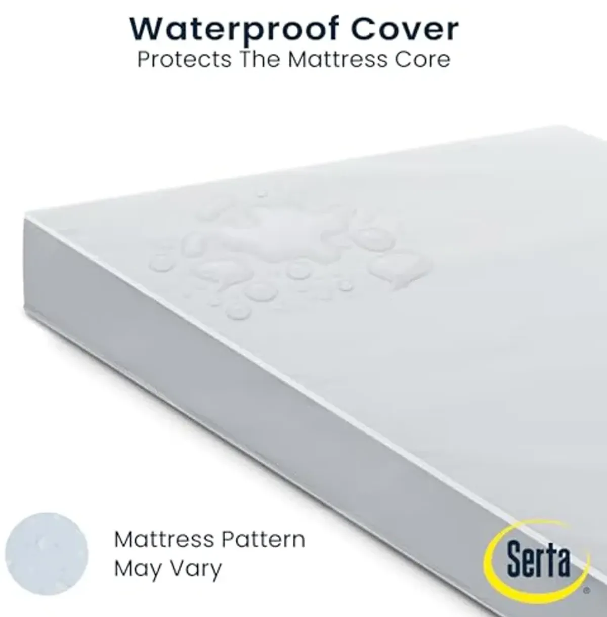 Serta Perfect Start Dual Sided Baby Crib Mattress & Toddler Mattress - Waterproof - 6" Premium Sustainably Sourced Fiber Core - GREENGUARD Gold Certified – 7 Year Warranty - Made in USA