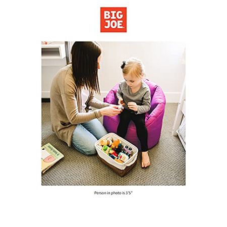 Big Joe Milano Kid's Bean Bag Chair, Pink Passion Smartmax, 2ft Small