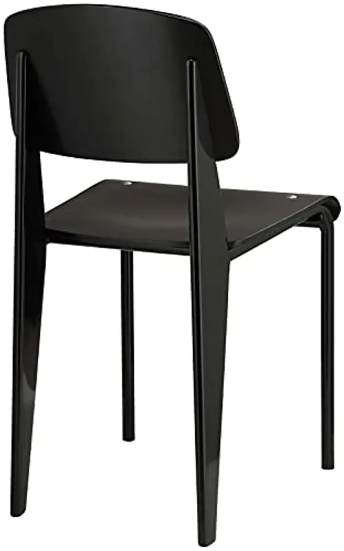 Modway Cabin Modern Wood and Metal Kitchen and Dining Room Chair in Black