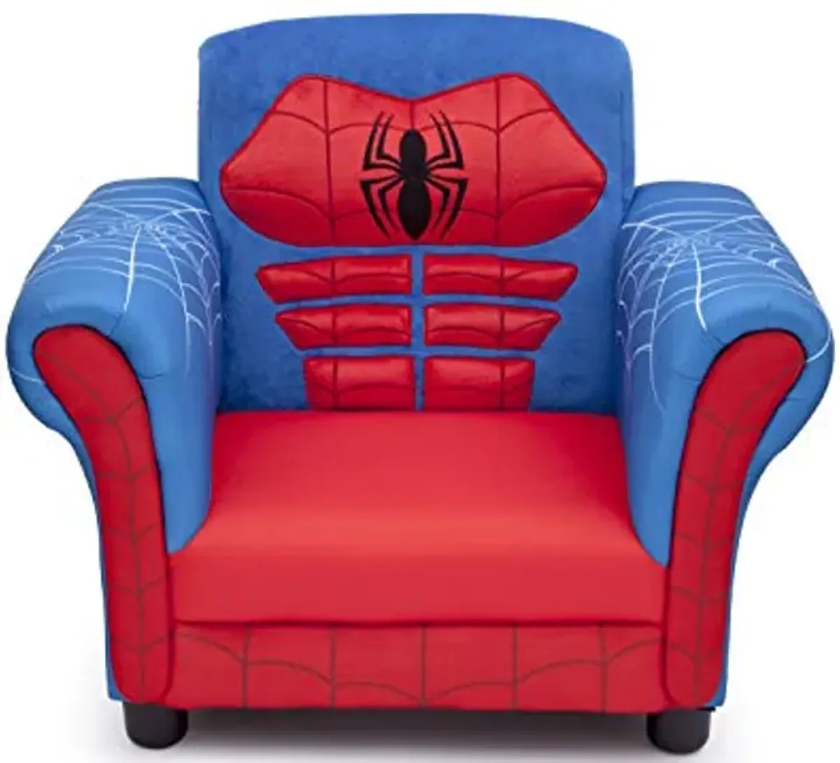 Delta Children Figural Upholstered Chair, Marvel Spider Man (Blue, Red)