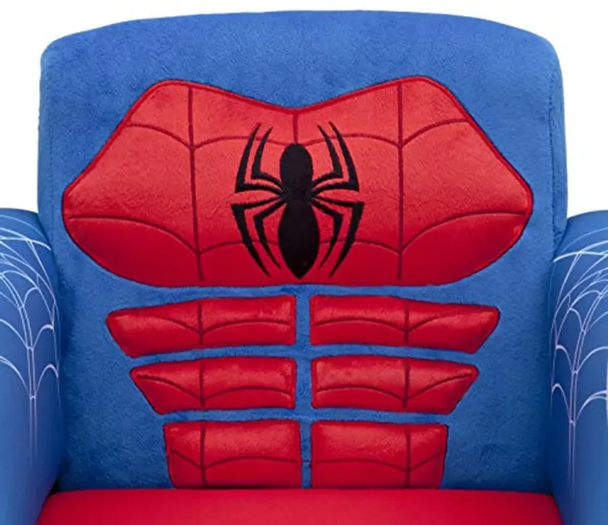 Delta Children Figural Upholstered Chair, Marvel Spider Man (Blue, Red)