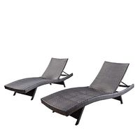 Christopher Knight Home Salem Outdoor Wicker Chaise Lounge Chairs, Brown - 2-Pcs Set