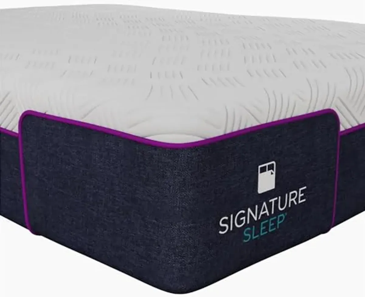 Signature Sleep Memoir 10 Inch Memory Foam Box, Medium, Certipur-US and Oeko-TEX Mattress, Full, White