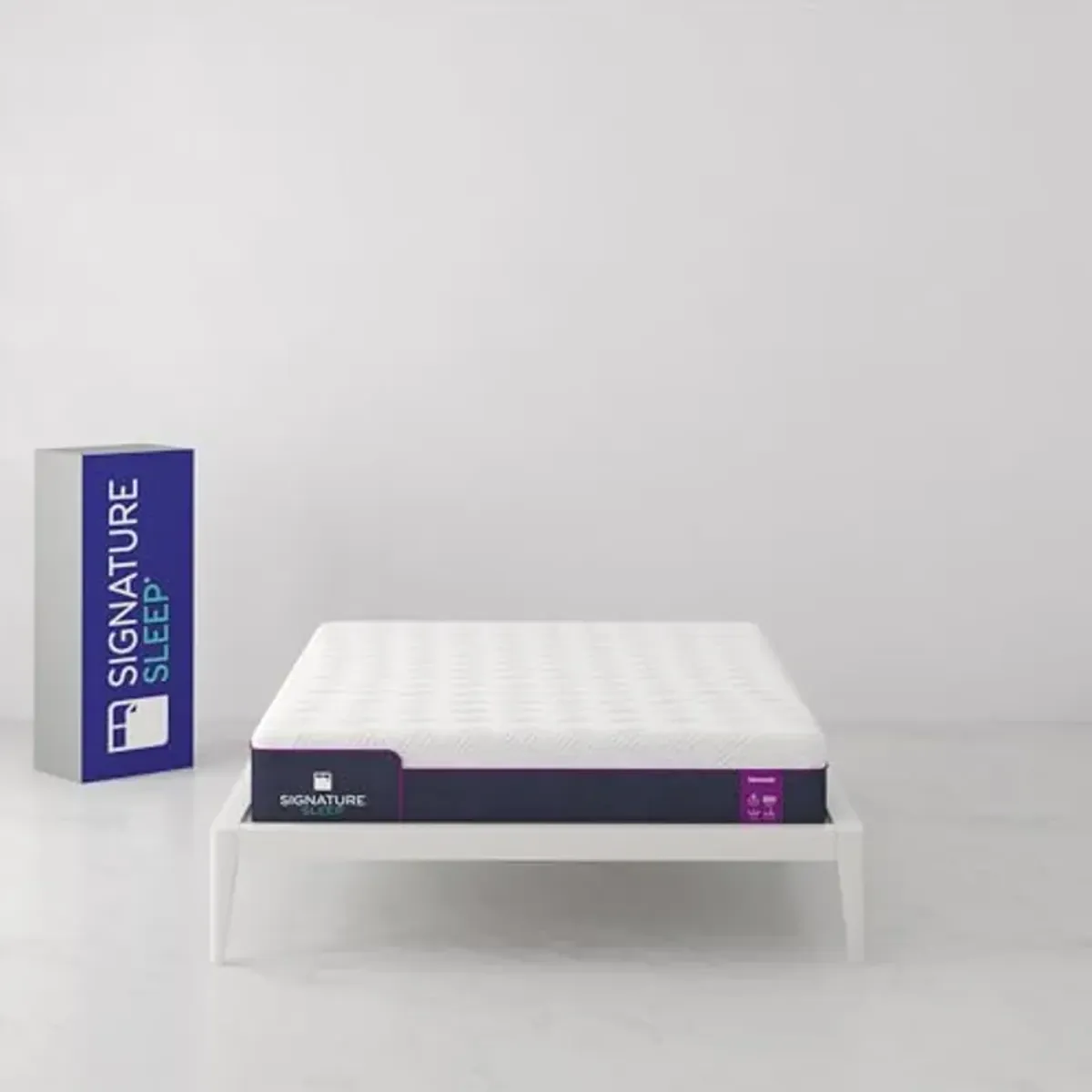 Signature Sleep Memoir 10 Inch Memory Foam Box, Medium, Certipur-US and Oeko-TEX Mattress, Full, White