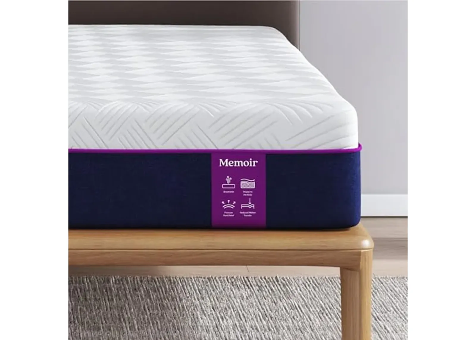 Signature Sleep Memoir 10 Inch Memory Foam Box, Medium, Certipur-US and Oeko-TEX Mattress, Full, White