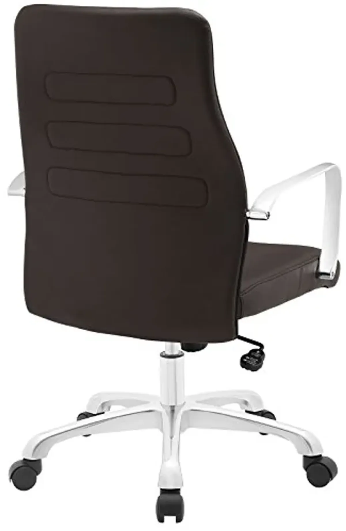 Modway Depict Mid Back Aluminum Office Chair in Brown