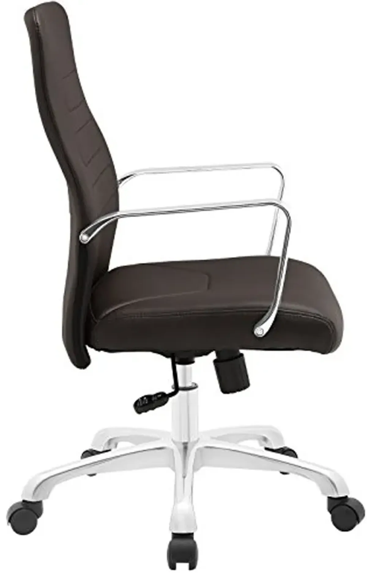 Modway Depict Mid Back Aluminum Office Chair in Brown