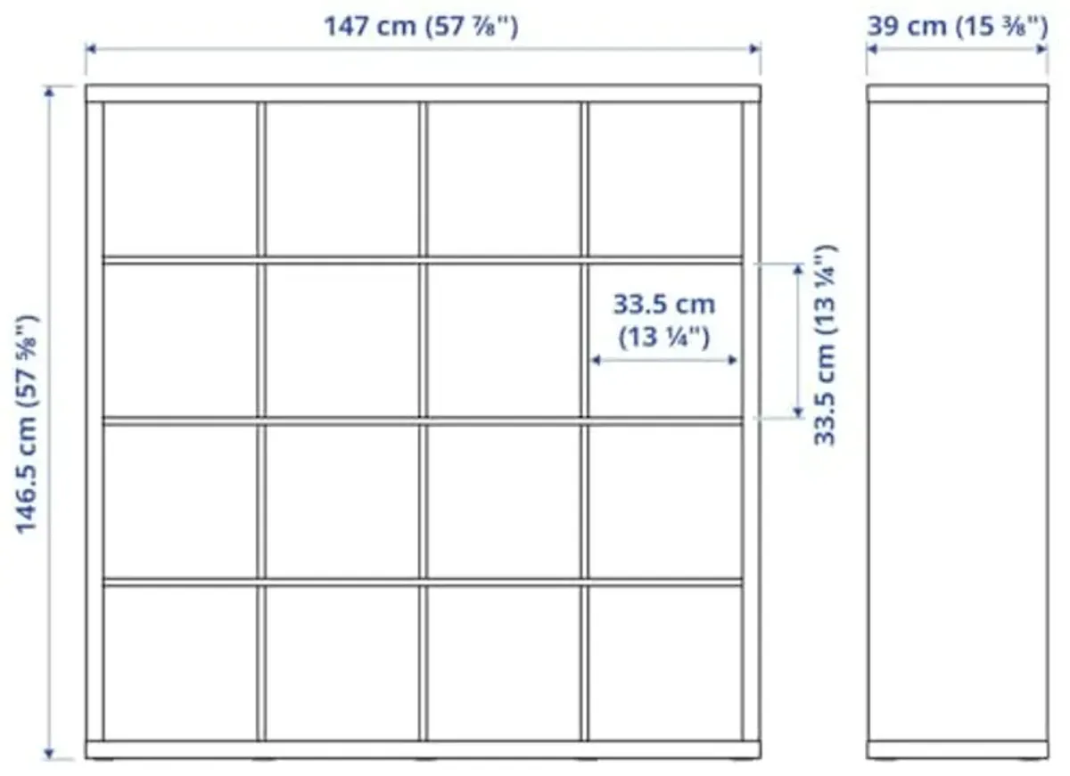 Ikea Kallax 147 x 147 cm Shelf, White